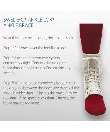 Swede-O Ankle Lok Support - Enhanced Stability & Comfort Knit Tongue Exclusive Lacing Medium White - Optimal Ankle Brace for Injury Recovery & Performance - Buy Online on GoSupps.com