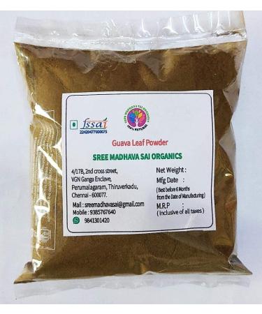 JARA SREE MADHAVA SAI Organics Guava Leaf Powder 100g Dried Leaf Pure 100 Natural Traditional Method No Preservatives