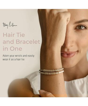 By Lilla Disc Ponytails Hair Ties and Bracelets Set - Rose Starfish/Gold - No Crease Hair Ties for Women - Buy Online on GoSupps.com