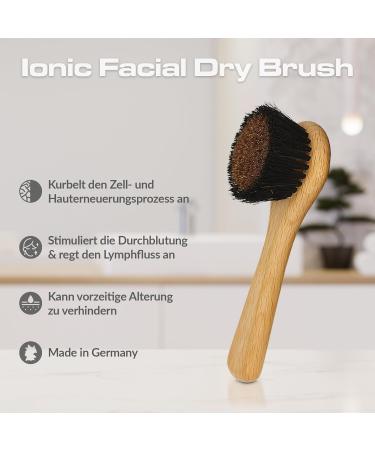 Dasam Facial Brush Copper - 100% Natural Bristles Plastic-Free | Ionic Dry Brush for Face Massage | Made in Germany | Eco-Friendly Energy Brush - Buy Online on GoSupps.com