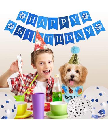 Dog Birthday Bandana Hat Banner Set - Premium Blue Dog Party Accessories for Boys & Girls - Buy Online on GoSupps.com