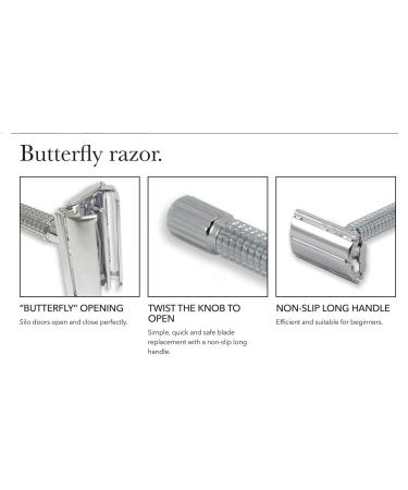 Shop G.B.S Shaving Set - Long Handle Razor Brush Bowl & Natural Soap | Premium Grooming for Men - Buy Online on GoSupps.com