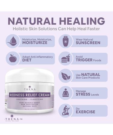 Redness Relief Face Cream for Rosacea with Organic Shea Butter & Calendula - Natural Skin Care Moisturizer for Dry Skin - Buy Online on GoSupps.com