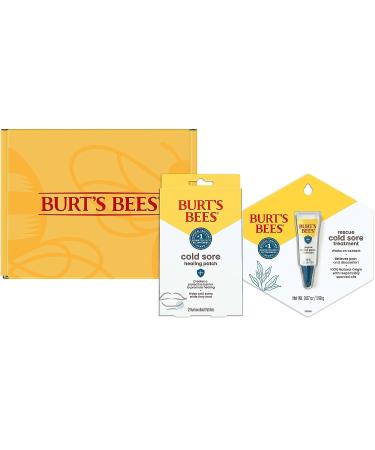 Burt's Bees Cold Sore Treatment Bundle - Healing Patches & Rhubarb-Sage Treatment for Symptom Relief - Buy Online on GoSupps.com