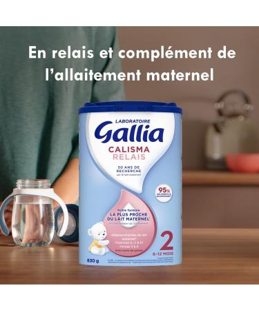 Laboratoire Gallia - Calisma 2 Relais - Milk Powder for Infants and Babies 2nd Age - Enriched with Vitamins A C & D - Palm Oil Free - From 6 to 12 Months - Pack of 3x830g - Buy Online on GoSupps.com
