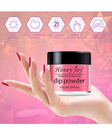 Honey Joy 6 BOX/SET Rose Pink Dip Powder Nail Kit French Hot Pink Nail Fine Dipping Powder Colors No Need Lamp Cure Like Gel Polish Effect Even & Smooth Finishing (DP-D-6pcs-10g/box)  - Buy Online on GoSupps.com