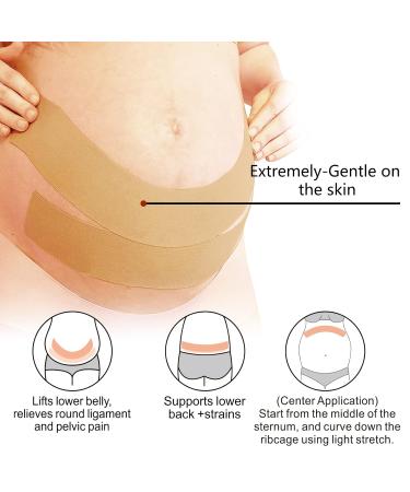 Tiuedu Pregnancy Tape Maternity Belly Support Belt - 2 Rolls | Comfortable Pregnancy Support for Women - Buy Online on GoSupps.com