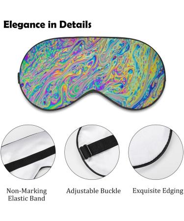 Psychedelic Trippy Tie Dye Sleep Mask - Adjustable Eye Cover for Sleeping and Travel - Buy Online on GoSupps.com