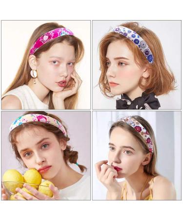 Buy PU Leather Hair Bands - 6 Pack Wide Headbands for Women & Girls | Stylish & Durable Flower Headbands - Buy Online on GoSupps.com