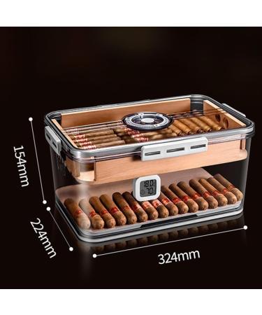 Portable Large Capacity Plastic Transparent Cigar Box with Sealed Double-Layer Cigar Travel Moisturizing Box - Buy Online on GoSupps.com