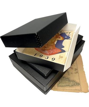 Lineco 9x12 Black Museum Archival Storage Box, Acid-Free, Metal Edge - 2 Pack. Protect Photos, Documents, Crafts - Classic Black - Buy Online on GoSupps.com