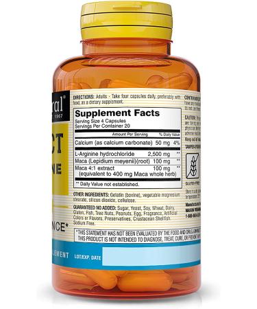 Mason Natural Vein Erect Supplement with L-Arginine & Maca - 80 Capsules - Buy Online on GoSupps.com