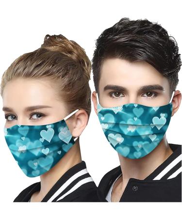 BEIBEIA Adults Valentine's Day Disposable Face_Masks Festival Party 3Ply Breathable Bandanas Cute Funny Balaclava Outdoor Daily Use - Buy Online on GoSupps.com