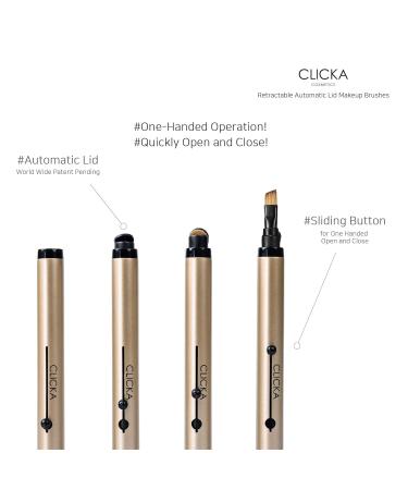 Retractable Automatic Lid Eyebrow Angle Brush - Champagne Gold | Premium Quality for Perfect Eyebrows | International Shipping Available - Buy Online on GoSupps.com