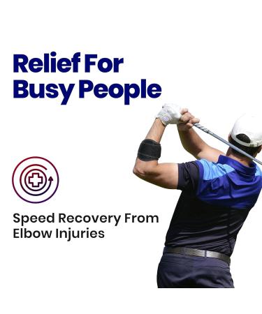 Tennis Elbow Brace for Men & Women | Forearm Pain Relief Compression Strap | Golfers Elbow Tendonitis Support & Ulnar Nerve Sleeve | Fits Most - Buy Online on GoSupps.com