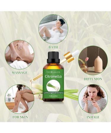 Citronella Essential Oil 100Ml Premium Therapeutic Grade Citronella Oil 100% Pure and Natural Scented Oil for Skin Hair Diffuser Aromatherapy Massage Candle Making SE-Citronella 100ML - Buy Online on GoSupps.com
