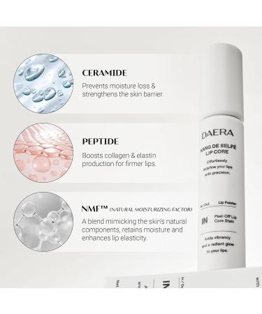 DAERA Kang De Selfe Lip Peel-Off Lip Liner stain & inner tint set Korean Anti-Aging Lip Care Long-Lasting Smudge-Proof Transfer-Proof Hydrating with Peptides & Ceramides - Buy Online on GoSupps.com