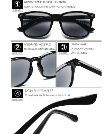 Vevesmundo Reading Glasses with Sun Protection - Stylish 2.75x Visual Aid Sunglasses for Men & Women | Lightweight Black Design - Buy Online on GoSupps.com