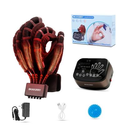 Rehabilitation Robot Gloves Home therapy equipment for finger Left Right hand Stroke Heating recovery machines XL-Left Hand