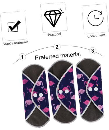 Buy Reusable Charcoal Sanitary Pads & Washable Panty Liners for Menstruation | Eco-Friendly Motherhood Towel with Bag - 25x18cm - Buy Online on GoSupps.com