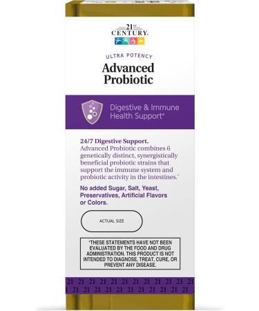 21st Century Advanced Probiotic Capsules 60 Count (27505) Unflavored 60 Count (Pack of 1) - Buy Online on GoSupps.com