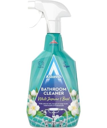 Bathroom Cleaner Spray Set - Bundle Includes Astonish Bathroom Spray 750ml Durable Cleaning Sponge and Pair of Disposable Gloves - Restores Bathroom Shine by Removing Tough Dirt - Buy Online on GoSupps.com