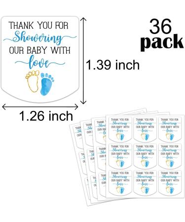 Blue Baby Shower Hand Sanitizer Labels - Thank You Stickers Party Favors 1.26 x 1.39 - Buy Online on GoSupps.com