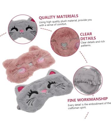 FOMIYES 4 Pcs Adjustable Satin Sleep Masks - Cute Animal Eye Blindfolds for Kids - Plush Bunny Design for Comfortable Sleep - Buy Online on GoSupps.com