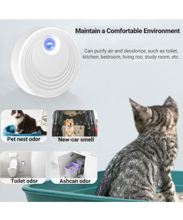 Buy Mknzome Cat Litter Deodorizer - Intelligent Odor Eliminator for Litter Boxes | 99% Deodorization | Mini Air Purifier for Cats - Ideal for Bathrooms & Small Areas - Buy Online on GoSupps.com
