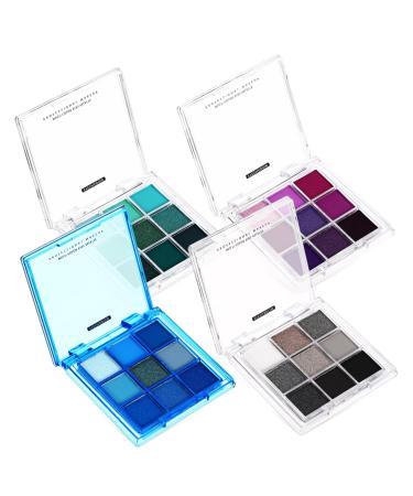 Didiseaon 4 Pcs Eye Shadow Palette Eyeshadow Palette Colorful Eye Make-up Palettes Glitter Eyeshadow Palette Eye Makeup Palette Eyeshadow Glitter Palette Glitter Makeup Plastic