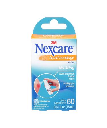 Nexcare Liquid Bandage Spray 0.61 oz (Pack of 3) 0.61 Fl Oz (Pack of 3)