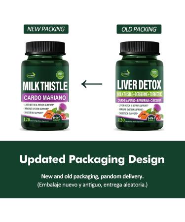 Berberine with Milk Thistle Liver Detox Capsules Berberina y Alcachofa y Cardo Mariano con Silimarina para el Higado Graso Liver Cleanse Detox & Repair Formula w/Turmeric Extract. 120Count Milk Thistle 120 Count (Pack of 1) - Buy Online on GoSupps.com