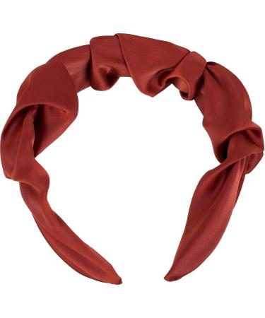 styleBREAKER Women's Hairband with Shimmering Braided Surface in Ruffled Look Hair Accessory 04027035 Colour:Rust Brown - Buy Online on GoSupps.com