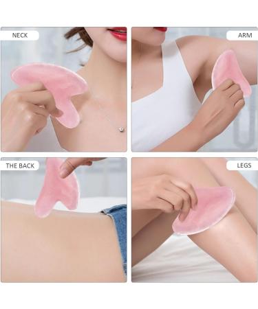 Buy Pink Gua Sha Massage Tool Set - Anti-Cellulite & Muscle Relief Knife Neck & Leg Massager | International Shipping Available - Buy Online on GoSupps.com