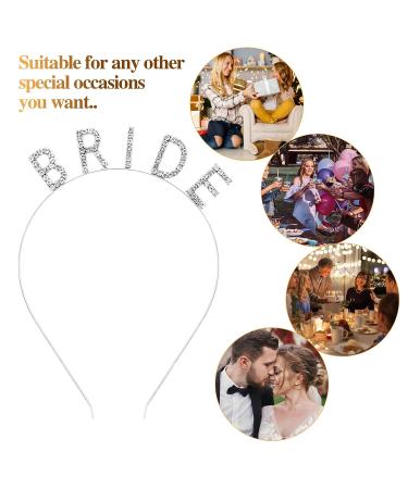 Silver Rhinestone Bride Headband - Wedding Crown for Women and Girls - Buy Online on GoSupps.com