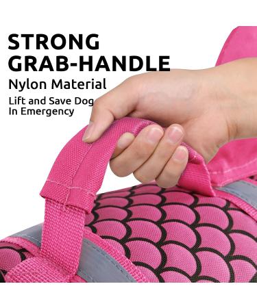 Cit toile Dog Swimming Vest - Shark Life Jacket for Small Medium & Large Dogs | Reflective Handle | Pink XS - Protect Your Dog in Water - Buy Online on GoSupps.com
