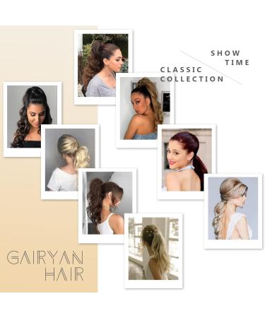 Gairyan Long Curly Ponytail Extension Wrap Around Clip in Ponytail Hair Extensions Wavy 24 inch Synthetic Hairpieces for Women Real Natural Look Wave (Black) 24 inch Black - Buy Online on GoSupps.com
