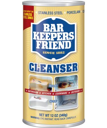 BAR KEEPERS FRIEND Powdered Cleanser 12-Ounces (1-Pack)' 12 Ounce (Pack of 1)