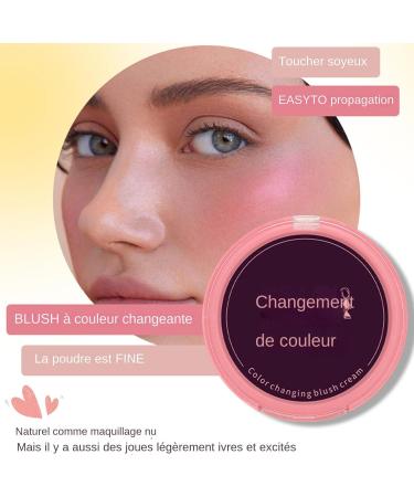  Buerfu Face blush cream color-changing blush | Long-lasting cheek cream color-changing blush PH Reacting Creme Blush for travel and camping - Buy Online on GoSupps.com