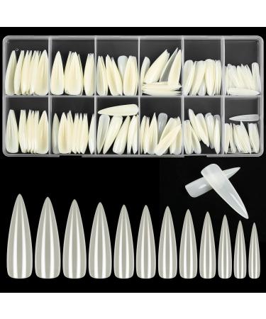 KOXXIAMOQ 240 pieces of nail tips tips for gel nails coffee nail tips wrong nails tips water drops nail tips extra long artificial nails acrylic artificial lane without a trace nail tips for gelails (natural) - Buy Online on GoSupps.com