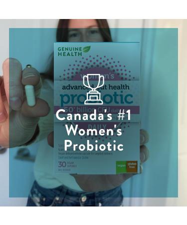 Genuine Health Probiotic for Women 30 count 50 Billion CFU Natural daily digestive immune stress support and vaginal pH balance 15 diverse and balanced strains per capsule Dairy soy & gluten-free Non-GMO Vegan 30 count (Pack of 1) - Buy Online on GoSupps.com