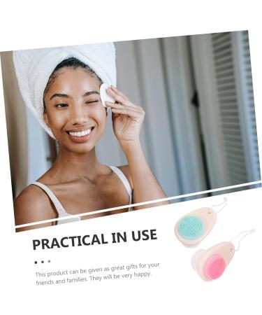 FRCOLOR Pack of 6 Double-Sided Facial Cleansing Brush Female Face Brush Deep Cleansing Brush Silicone Clean Facial Toner Painted Handle 3D Household Cleansing Milk - Buy Online on GoSupps.com