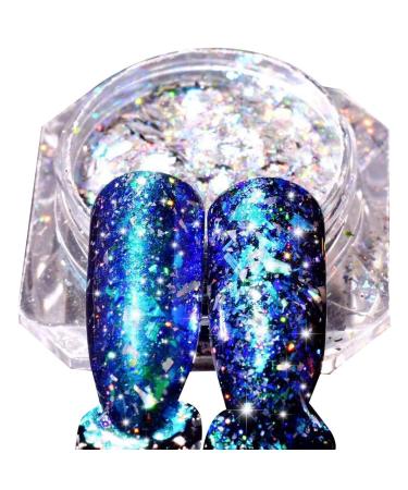 Jiklophg Nail Powder Nail Mirror Pink Foil Powder Sequins Diy Decorative Nail Art BS04