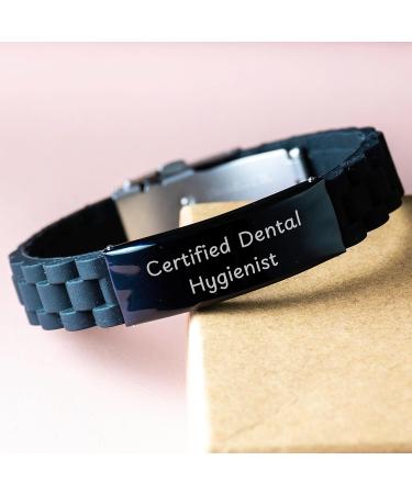 Certified Dental Hygienist Funny Birthday Unique Gifts from Friends for Dental Hygienist Glide lock Clasp Bracelet Gifts on Birthday Gifts from Women for Dental Hygienist Funny Quote - Buy Online on GoSupps.com