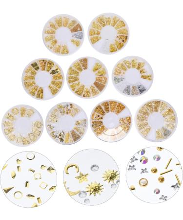 Healeved 18 Boxes Nail Art Accessories Body Art Home Accents Decor Nail Art Decorations Nail Rivet Studs Nail Accessories Rivets for Metal Hair+braiding+tools Manicures Decoration Japanese - Buy Online on GoSupps.com