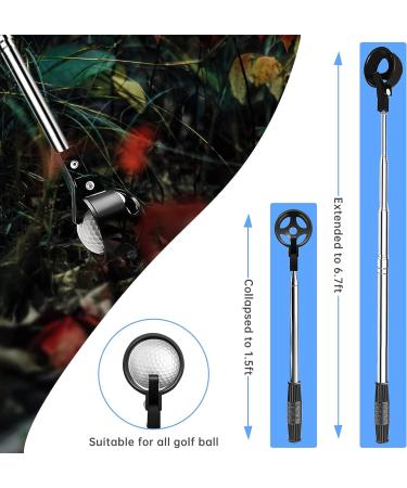 6.7Ft Extendable Golf Ball Retriever Tool | Stainless Steel Grabber for Water | Automatic Locking Scoop | Golf Accessories Gift for Men and Women - Buy Online on GoSupps.com