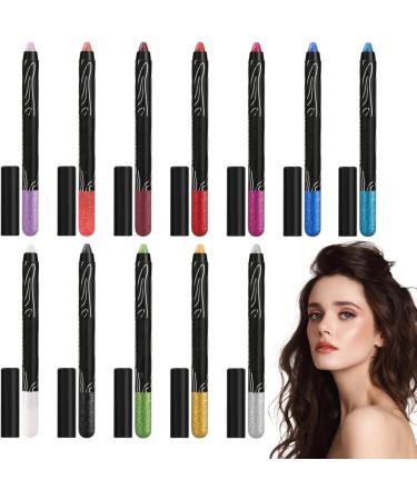  Generisch 12Pcs Glitter Eye Pencils Metallic Eyeshadow Pencils Long Lasting Color Shiny Pearlescent for Festival Makeup Cosmetic (D One Size) - Buy Online on GoSupps.com