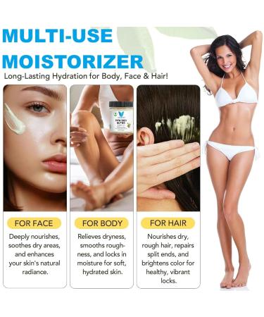 VECEDOR African Raw Shea Butter, Organic, Moisturizing, Unrefined, Natural, Vegan, Eczema Relief, Anti-Aging Skin Care With Vitamins A & E, For Face, Body & Hair, Unscented 4oz - Buy Online on GoSupps.com