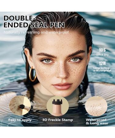 Freckles Stamp Pen 2 in 1 Freckles Pen Imperm able Stylo Tache de Rousseur avec Bout Souple 24H Durable Freckle Pen pour un Look Naturel Crayon Tache de Rousseur - Buy Online on GoSupps.com