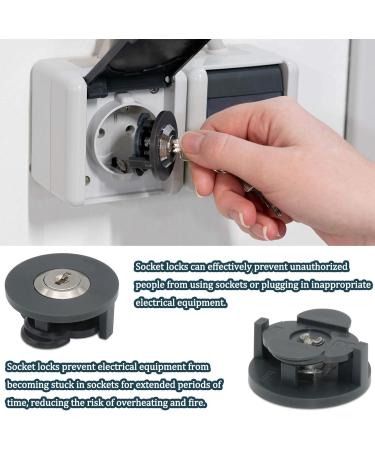 Taicols Socket Lock Set - 2 Locks & 4 Keys | Safety Lock to Prevent Current Theft | Child & Pet Proof | Indoor & Outdoor Use - Buy Online on GoSupps.com